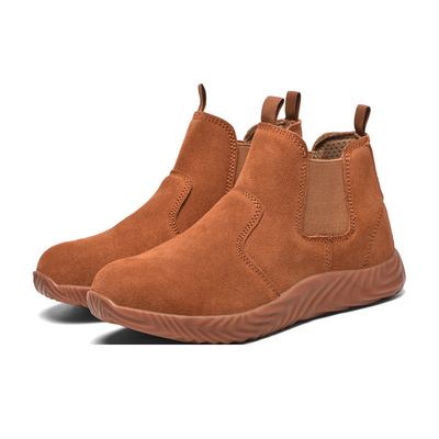 Emplazamiento de la obra SJH10 que fabrica soldador apacible respirable Safety Shoes del tendón de carne de vaca al único
