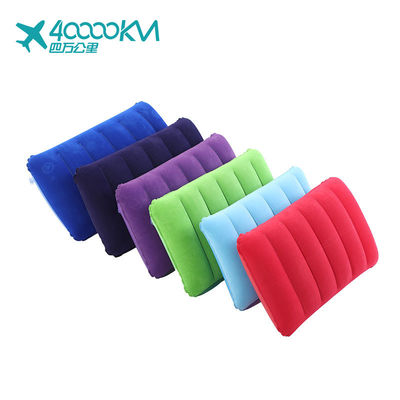 Almohada inflable del viaje WMXP0009 de la almohada del transporte aéreo de la luz de la pequeña de Seat ayuda portátil inflable barata de la parte posterior