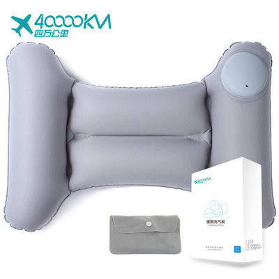 Viaje portátil de encargo de la almohada inflable al por mayor TPU del viaje SW9012 que acampa caminando el amortiguador inflable de la parte posterior de asiento de carro del aire